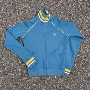 Abercrombie & Fitch Jacket Woman’s S Blue  Moose Logo Full Zip High Neck